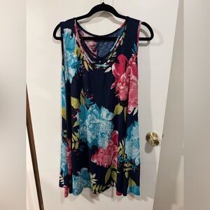 Women’s Floral Sleeveless Dress Size 2X